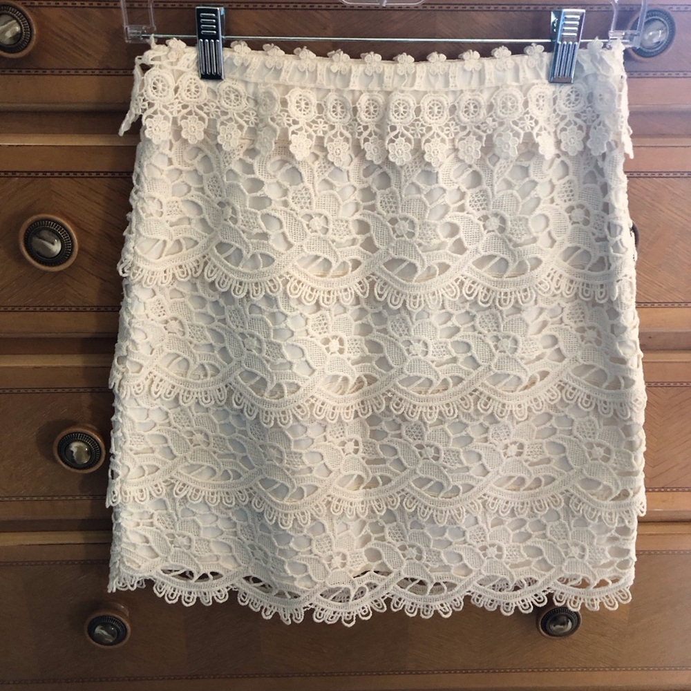 Loft Moroccan Lace Mini Skirt
